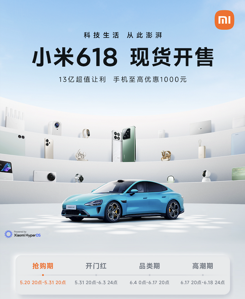 小米618现货开售,Redmi Turbo 3闪降100元